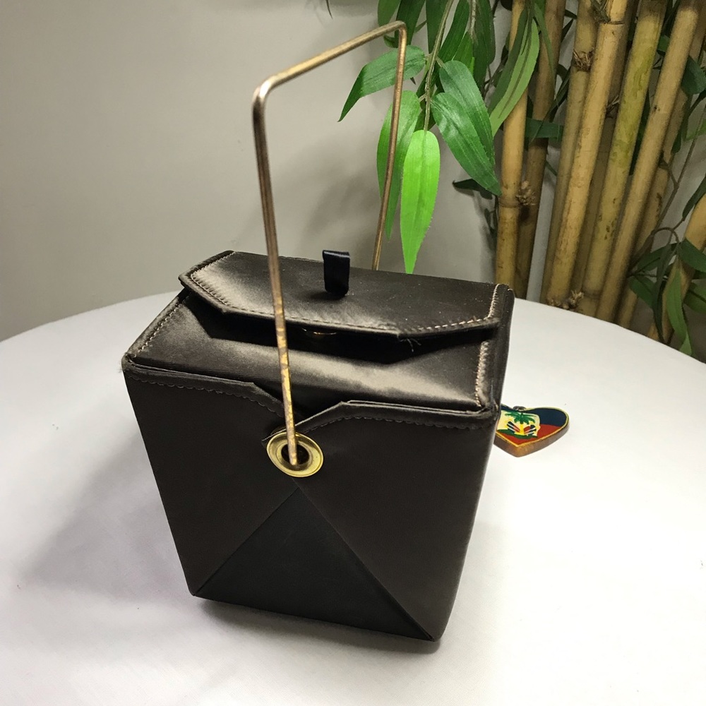 SOLD Chinese Takeout Box Purse in Olive